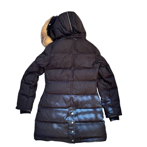Pajar Canada goose black down fur hood women’s winter long parka jacket Sz S - Picture 4 of 10